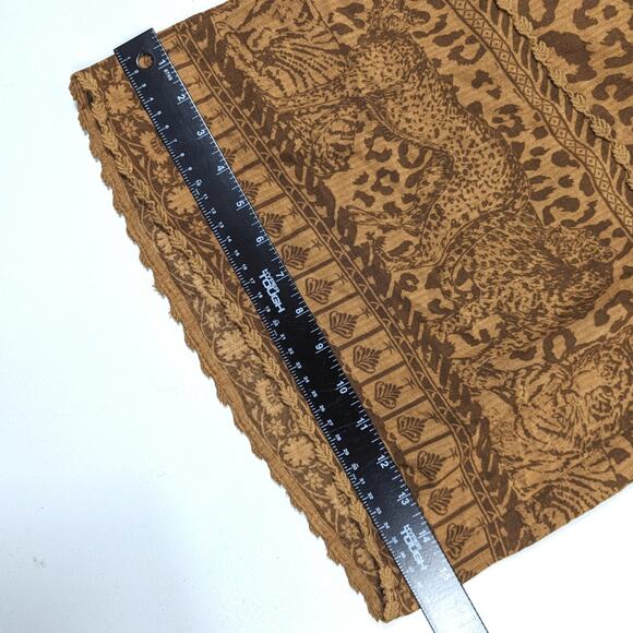 Soft Surroundings Pants Women's Size Large Brown Haya Crop Mocha Leopard - Picture 5 of 7